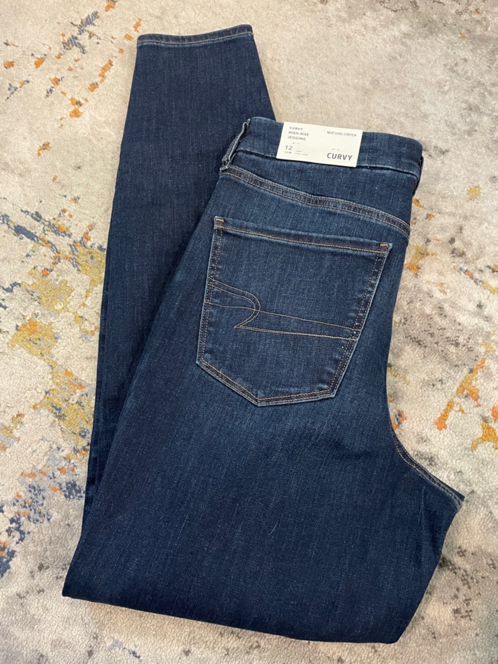 American Eagle Outfitters Dark Blue Curvy Jeggings